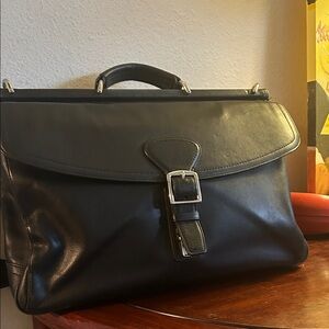 Coach Black Leather Briefcase